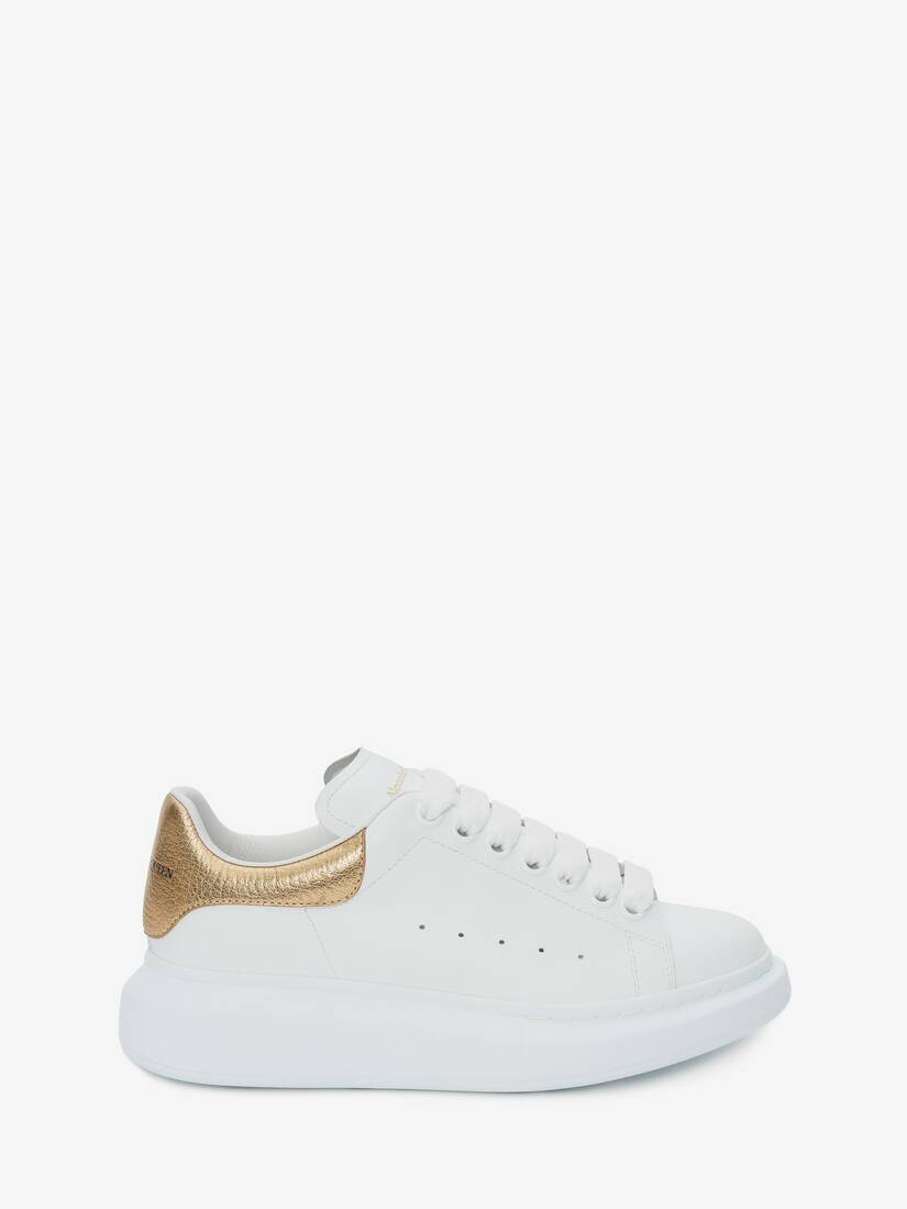 Zapatillas Alexander McQueen Oversized Hombre - Blancos/Dorados - Mexico 856-VXCGYU